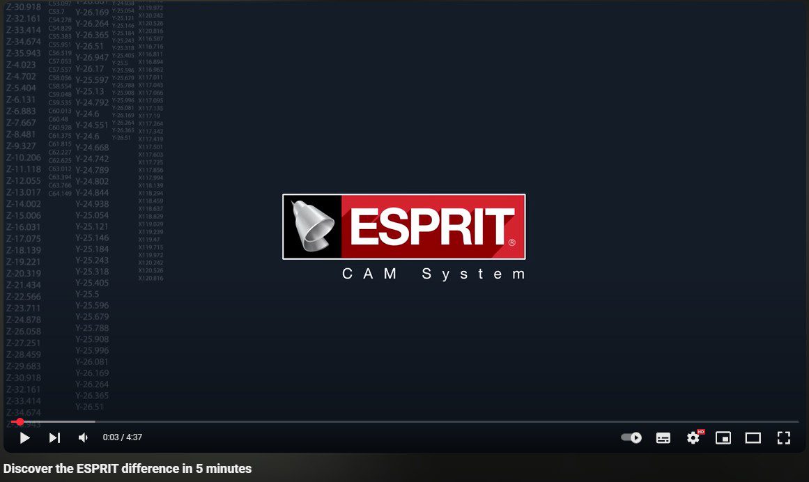 Discover the ESPRIT difference in 5 minutes